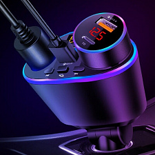 FM-модулятор трансмиттер автомобильный + разветвитель с Bluetooth TDS TS-CAF25